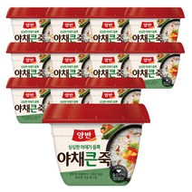 양반 야채큰죽, 403g, 12개