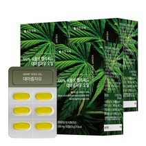 자연지애 100% 식물성 햄프씨드 대마종자유 오일, 30정, 3개