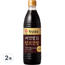 대상 청정원 씨간장 숙성 양조간장 골드, 2개, 840ml