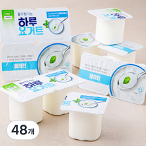풀무원다논 하루 요거트 컵플레인, 80g, 48개