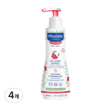 무스텔라 유아용 수딩 클렌징 젤, 4개, 300ml