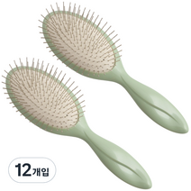 세븐스타 스타일 철 쿠션 헤어브러쉬 대, 올리브그린, 12개