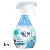 페브리즈 섬유탈취제 용기형, 370ml, 5개, 다우니 실내건조 프레시 클린향