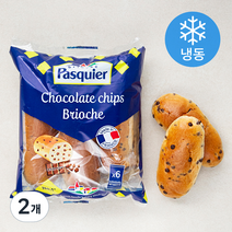 파스키에 초콜릿칩 브리오슈 6입 (냉동), 2개, 225g