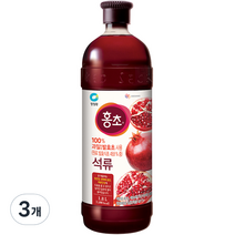 청정원 홍초 100% 자연발효초 사용 석류, 1.8L, 3개