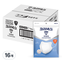 크리넥스 라이트핏 안심케어 데일리 입체형 베이직 마스크 특대형 KF80, 5개입, 16개, 화이트