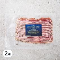 프랑스구르메 체리나무로 훈연한 베이컨 슬라이스, 200g, 2개