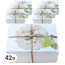 이홈베이킹 튼튼한 원터치상자 소, 화이트, 42개