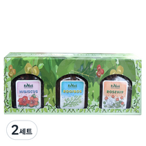 라바티 허브차 미니병 3종 세트, 하이비스커스, 루이보스, 로즈힙, 2세트