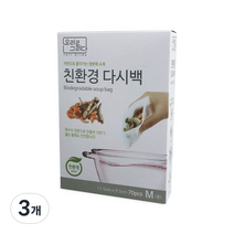 요리를그리다 친환경 다시백 M, 70개입, 3개