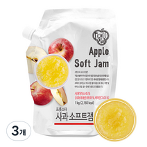 사과 소프트잼, 1kg, 3개