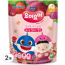맘마밀요미요미 유기농 쌀과자 25g 빨강, 자색고구마, 2개