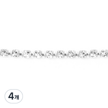 부띠끄코리아 줄란체인 네일파츠 1.7mm, 실버, 4개