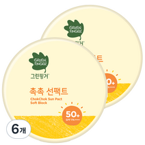 그린핑거 촉촉선팩트 소프트블록, 16g, 6개