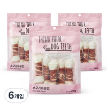 ThinkYourDogTeeth 반려견 우유껌 6개입, 소고기