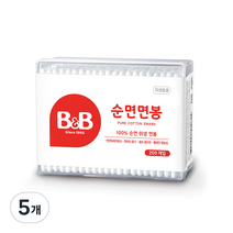 비앤비 유아면봉, 200개입, 5개