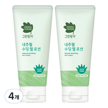 그린핑거 내추럴 수딩 젤 로션, 4개, 100ml