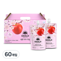 브롤로 사과즙 스파우트빨대형, 60개입, 90ml