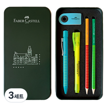 파버카스텔 필기구 기프트 그립 볼펜세트, 터키(볼펜), 랜덤발송(연필, 지우개), 3세트