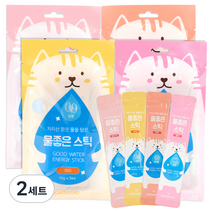 캣츠모리 고양이 물좋은 스틱 간식 4종 x 10g x 5p 세트, 2세트, 닭고기, 연어, 참치, 오리