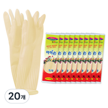 마미손 식품전용 고무장갑, 화이트, 특대(XL), 20개