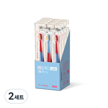 덴티가드 그립핏 키즈 칫솔 2종 x 6p 세트, 혼합색상, 2세트, 12개
