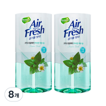 홈즈 에어후레쉬 크리스탈워터 아시안허브향 본품, 400ml, 8개, 허브향