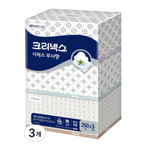 크리넥스 천연펄프 각티슈 디럭스 무늬향, 3개입, 3개
