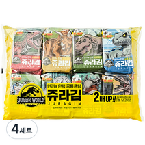 만전김 쥬라김 2배 10g x 8p + 공룡 씰 8p 세트, 4세트
