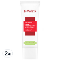 셀퓨전씨 어드밴스드 클리어 썬스크린 100 SPF50+ PA++++, 45ml, 2개