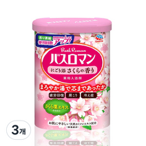 바스로망 입욕제 벚꽃, 600g, 3개