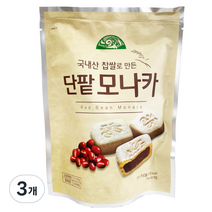 오가닉스토리 국내산 찹쌀로 만든 단팥 모나카, 112g, 3개