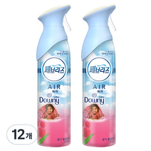 페브리즈 에어 공기탈취제 다우니향, 275g, 12개