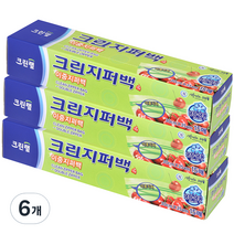 크린랲 크린 이중지퍼백, 특대(XL), 15매, 6개