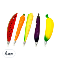 더오픈하우스 3D 냉장고 과일과 채소 자석볼펜 5종 세트 01-0226, 혼합발송, 4세트