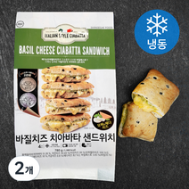 밀크앤허니 바질치즈 치아바타 샌드위치 4개입 (냉동), 780g, 2개