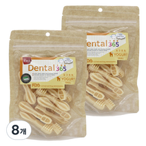 덴탈365 반려견 간식 150g, 요구르트, 8개