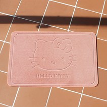 헬로키티 입체음각 규조토 발매트, 핑크