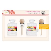 더허브샵 차량용 송풍구 디퓨저 40ml 2개입 세트, 잉글리쉬페어 앤 프리지아, 1세트