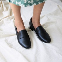 여성용 가죽 베이직 플랫 로퍼 단화 2.5cm st7001
