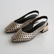 단골언니 여성용 금장굽 펀칭 루비아 슬링백