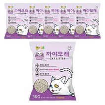 펫과사람 먼지없는 벤토나이트 고양이 까야모래 오리지날, 3kg, 6개