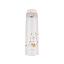 타이거 수퍼클린 원터치 보온 보냉병 MCT-A050, 곰(W), 500ml