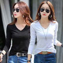 로지 여성용 레고 브이넥 티셔츠 2종 세트