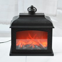 홈마인 불멍 벽난로 무드등 21, 블랙