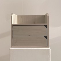 반디 다용도 미니 수납 서랍장 2단, 워시