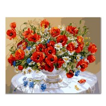 아디코 DIY 페인팅 정물화 명화그리기 50 x 40 cm, 영원한 오렌지플라워(PG39)