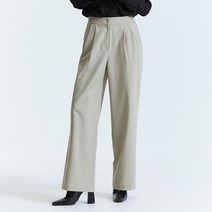 미쏘 여성용 160cm 10부 투턱 와이드 슬랙스