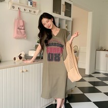 시크블랙 도보션 브이넥 프린팅 나시 롱 원피스 OPS7847K26