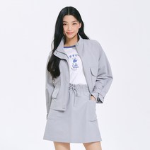 미쏘 여성용 하이넥 포켓디테일 바스락 점퍼